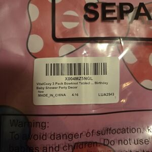 Amazon Pink Bowknot Tablecloths - Birthday Party Decor